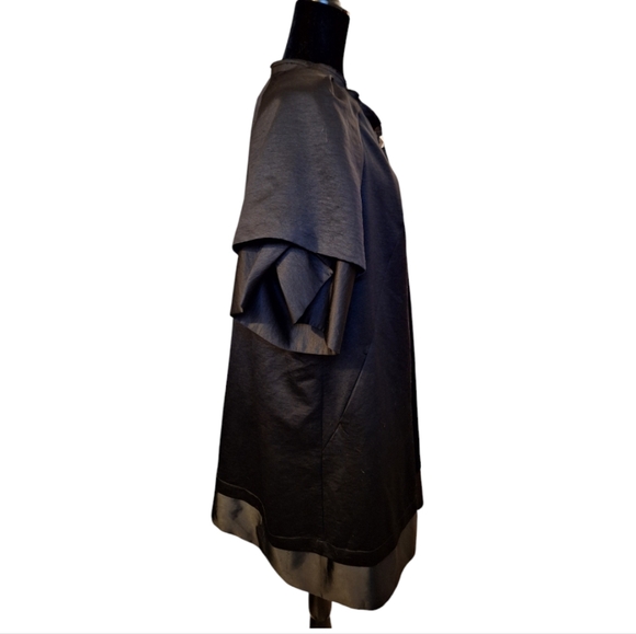 Simply Vera Vera Wang Black Satin Jacket Coat Women's Size XL - Picture 5 of 14